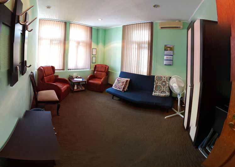 Аренда кабинетов, офисов Панорама зеленого кабинета, офиса для психолога 